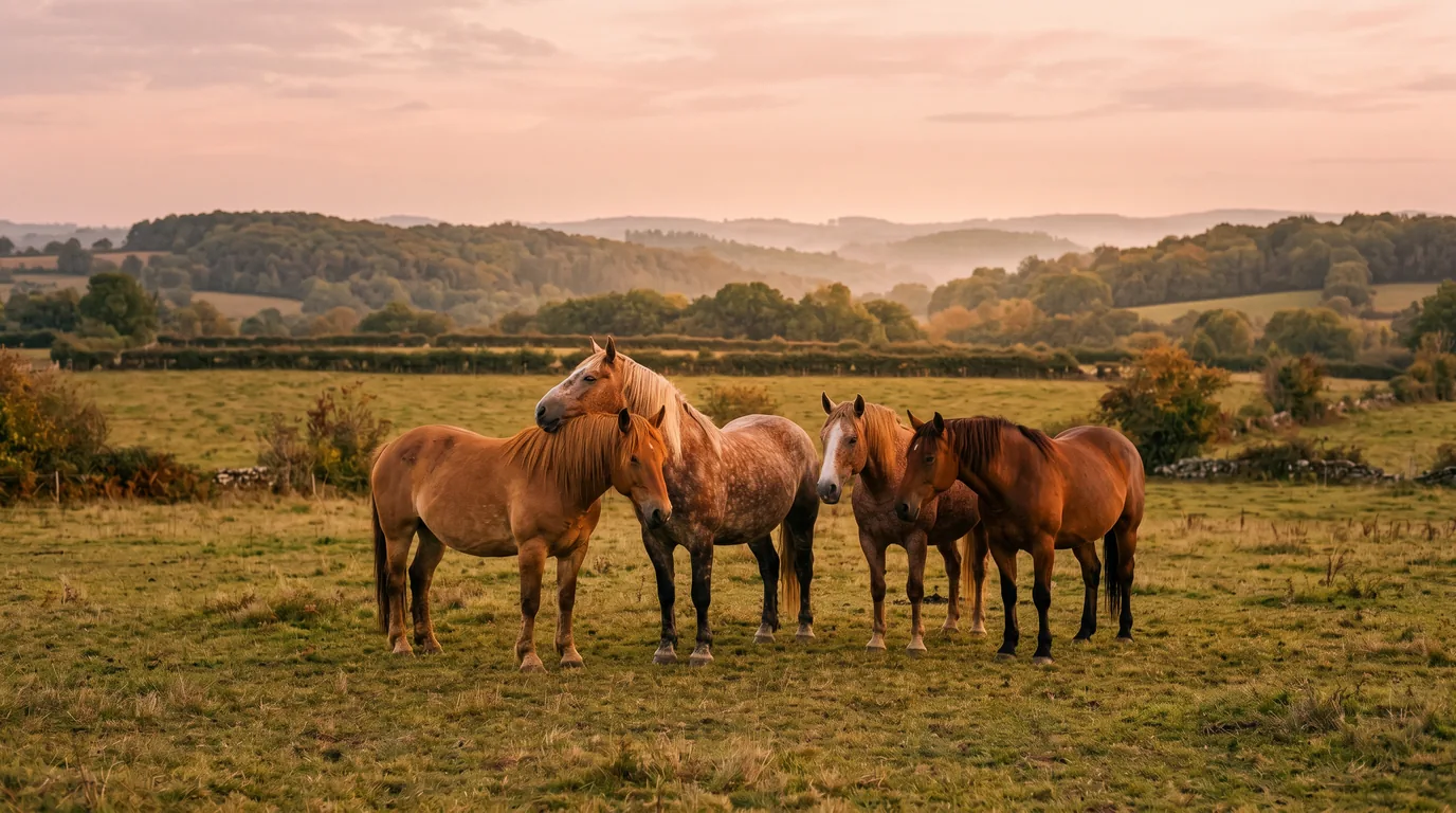 Les chevaux du L'Elevage De Silaht en liberté, Haute-Vienne
